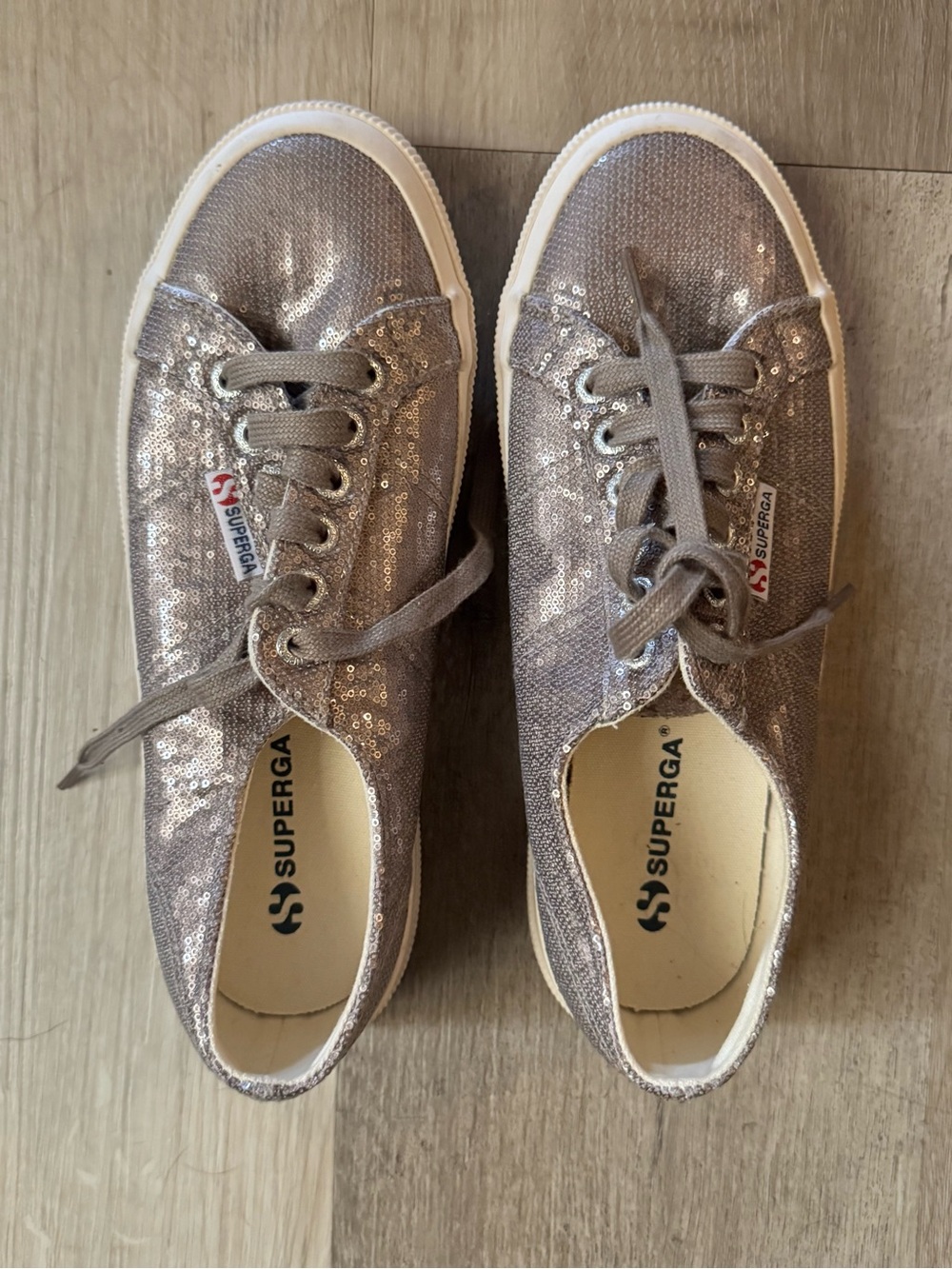 Superga Silver Sequin Low-Top Sneakers